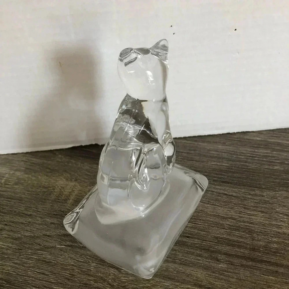 Vtg Cristal D’Arques Crystal  Cat Figurine - Picture 4 of 9